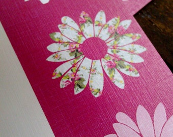 Pink Flower Trio - Stationery Set of 5