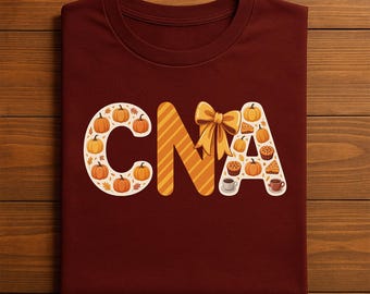 Fall CNA Pumpkin Shirt Certified Nursing Assistant Tee, Cute Autumn Nurse Pumpkin, Spooky CNA Halloween Gift For Nurses Thanksgiving Nurse