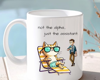 Funny Cat Father Mug, Cat Lover Coffee Cup for Men,  Sarcastic Pet Owner Gift for Him, Office Humor Cat Lover Cup, Fathers day Cat Lover Mug