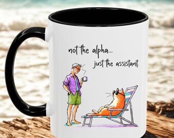 Cat Father introvert gift, Fathers Day Pet Dad gift, Office humor cat lover mug, Birthday cat owner gift, Cat Coffee lover mug, boho cat art