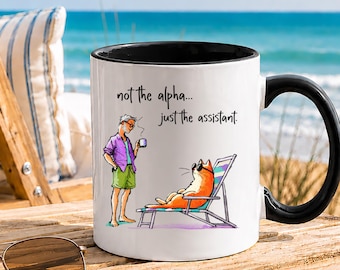 Cat Father introvert gift, Fathers Day Pet Dad gift, Office humor cat lover mug, Birthday cat owner gift, Cat Coffee lover mug, boho cat art