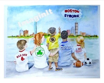 Boston Strong-Boys and Girls-Mixed Races 11x14 print