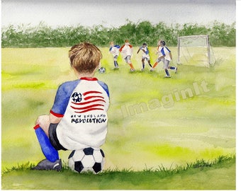 Boston Revolution Print - 8x10/5x7  -  Soccer