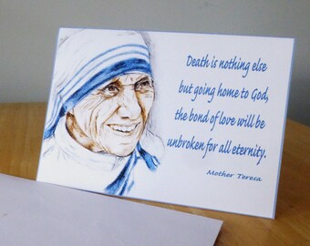 Mother Teresa Sympathy Card