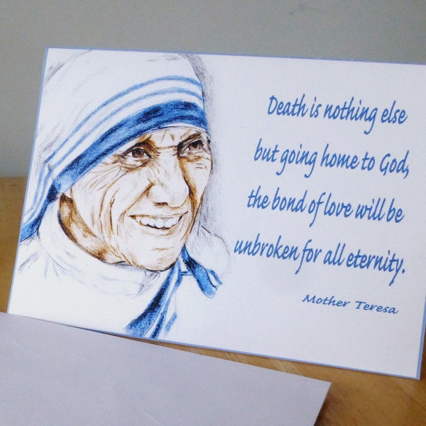 Mother Teresa Sympathy Card