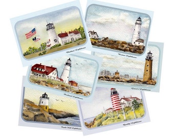 New England Lighthouse Note Cards