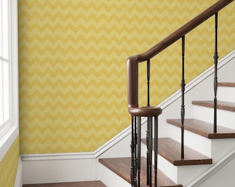 Papel tapiz bohemio amarillo, decoración geométrica abstracta y colorida para habitación infantil, autoadhesivo o preencolado.