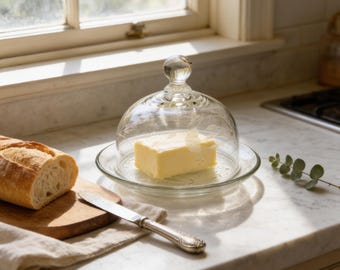 Vintage Princess House Heritage Covered Butter Dish