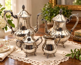 Vintage Sheridan Silver Co. 4-Piece Tea & Coffee Service
