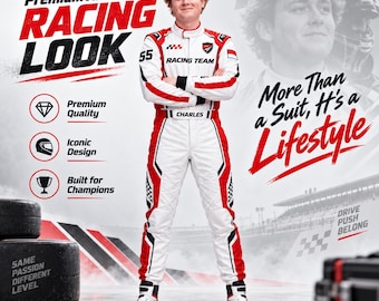 Go Kart Racing Suit for Men, Personalized Racing Suit, Karting Suit