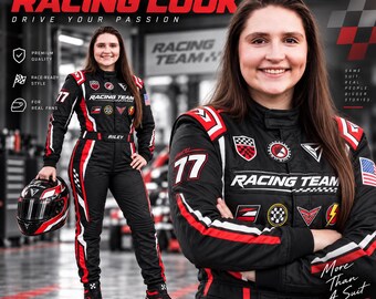 Race Car Outfit for Adults, Go Kart Racing Suit, Personalized Racing Suit