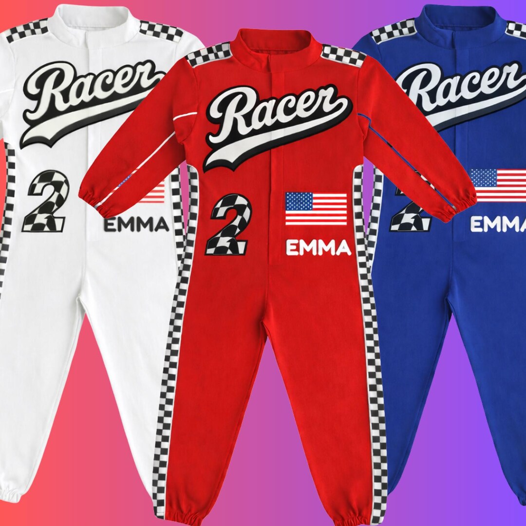 Digital Kids Racer Personalize Kids Racer Costume – Toddlers & Infants Racing Suit – Baby ...