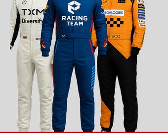 Anpassad racingdräkt, personlig logotyp för racing, sublimeringsjumpsuit, förarkläder