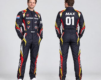 Personalized Men's Go Kart Racing Suit, Adult Karting Suit, Halloween Costume