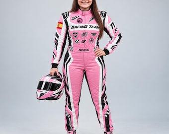 Personalized Women Go Kart Racing Suit, Karting Suit, Halloween Cosplay Costume