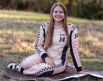 Personalized Women's Racing Suit, Racing Jumpsuit, Halloween Costume, Cosplay Outfit