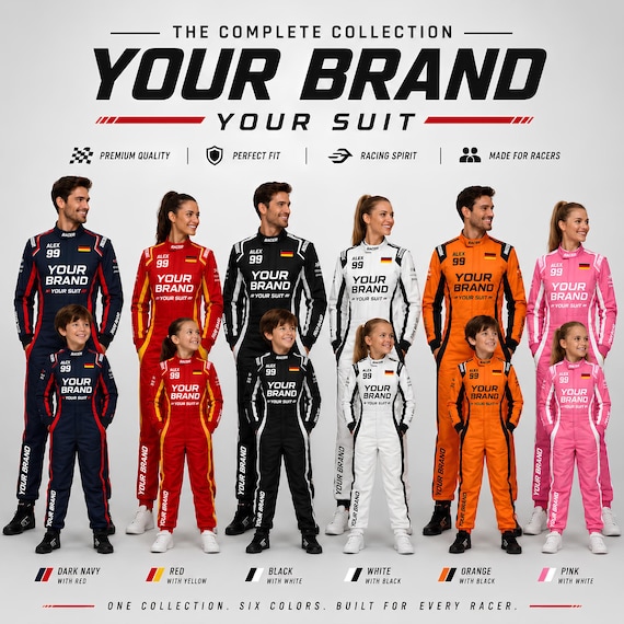 Custom Racing Suit for Adults Kids, Personalized Motorsport Jumpsuit, Team Karting Apparel