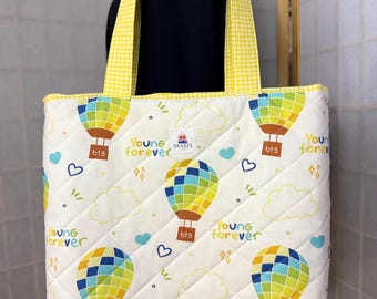 Young Forever Yellow Quilted Tote Bag