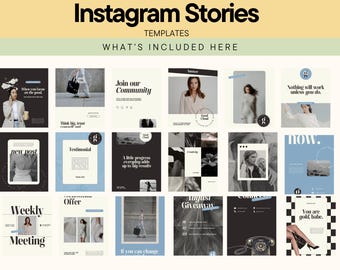 Editable Instagram Story Template: Canva Social Media Templates | Digital Branding Design for Small Business
