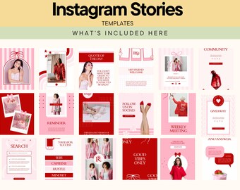 Instagram Stories Canva Template: Editable Social Media Templates Marketing & Business Branding Design