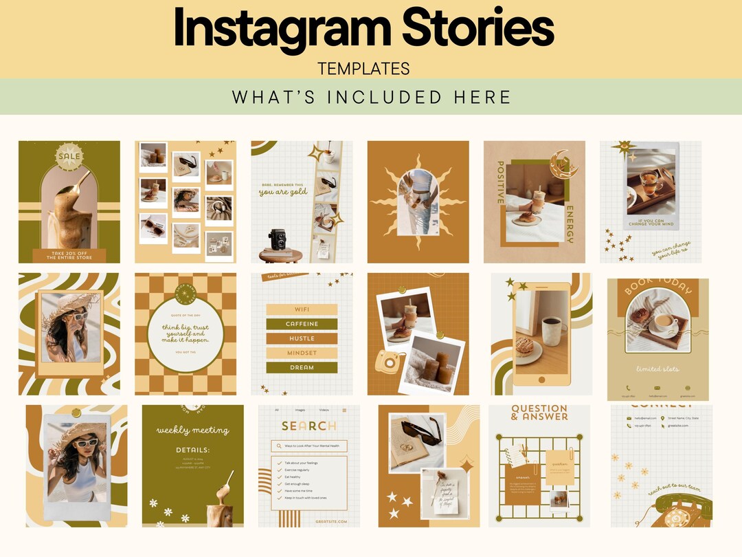 Instagram Story Canva Template: Editable Stories for Social Media ...