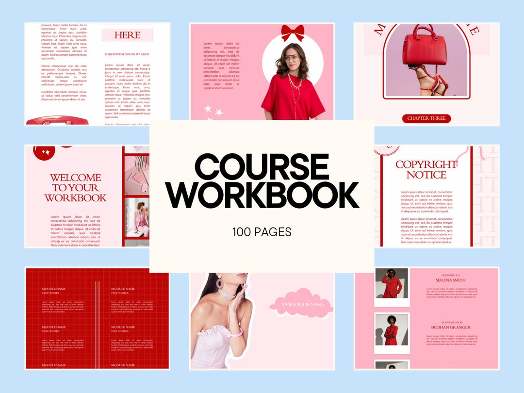 Study Guide Workbook Example Editable Course Workbook Template: Printable Digital Study Guide (PDF ...
