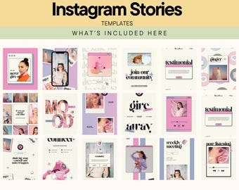 Editable Instagram Story Templates: Canva Social Media Kit (Digital Download)