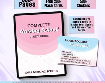 Nursing School Study Guide Bundle: 850+ Pages (Digital Download)