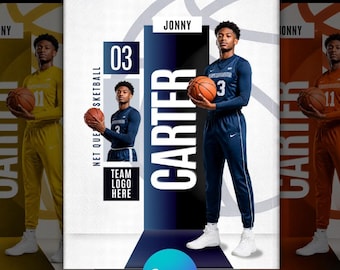 Basketball-Flyer-Vorlage, Spieltags-Flyer, Einladung zur Sportparty, Flyer für Basketball-Events, Digitaler Download, Canva-bearbeitbar