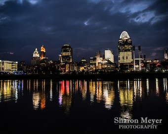 Cincinnati Skyline Print, Wall Decor, 8x10 Print, City of Cincinnati Print, Cincinnati Print, Landscape