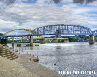 The Bridges of Cincinnati Photo, Purple Bridge Photo, Bridges of Cincinnati Photo, Wall Decor, Fine Art Photograph