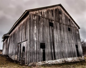 Stately Barn, Fine Art Photo Print, Barn Photo Print, Barn Photograph, Rentschier Forest Preserve Barn Print, Rustic Barn Print