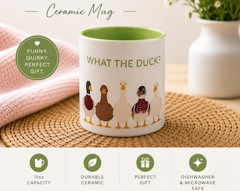 White 11oz Ceramic Mug with Color Inside Ceramic Green