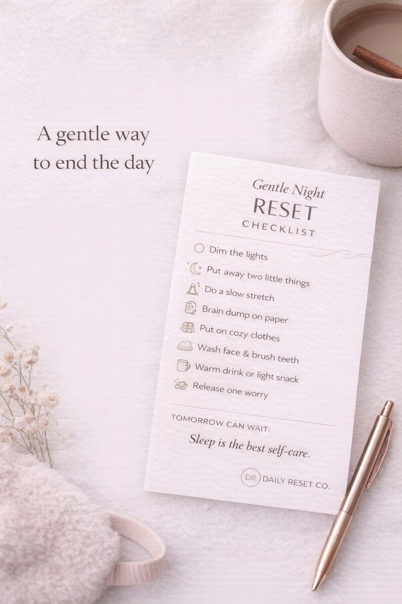 Burnout Reset Worksheet | Gentle Daily Reset for Overwhelmed Minds ...