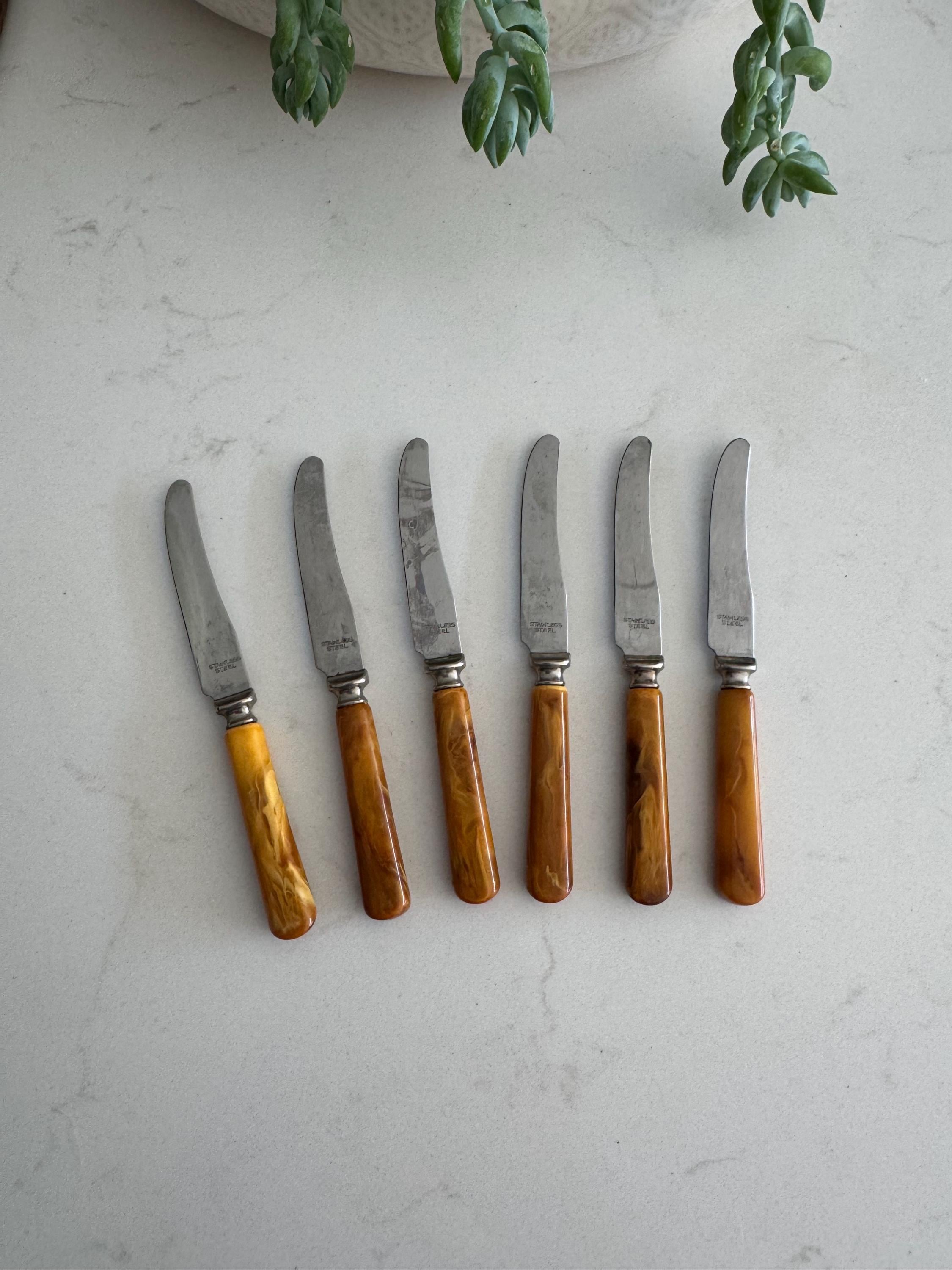 Lot De 13 Manches De Couteau En Bakélite – Anciens, Fabriqués En Angleterre