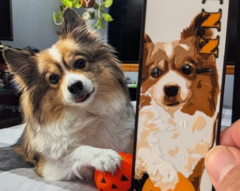 Custom Dog Photo Bookmark: Personalized  Pet Gift