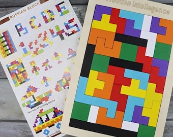 Casse-tête Tangram en bois : casse-tête, jouet agité