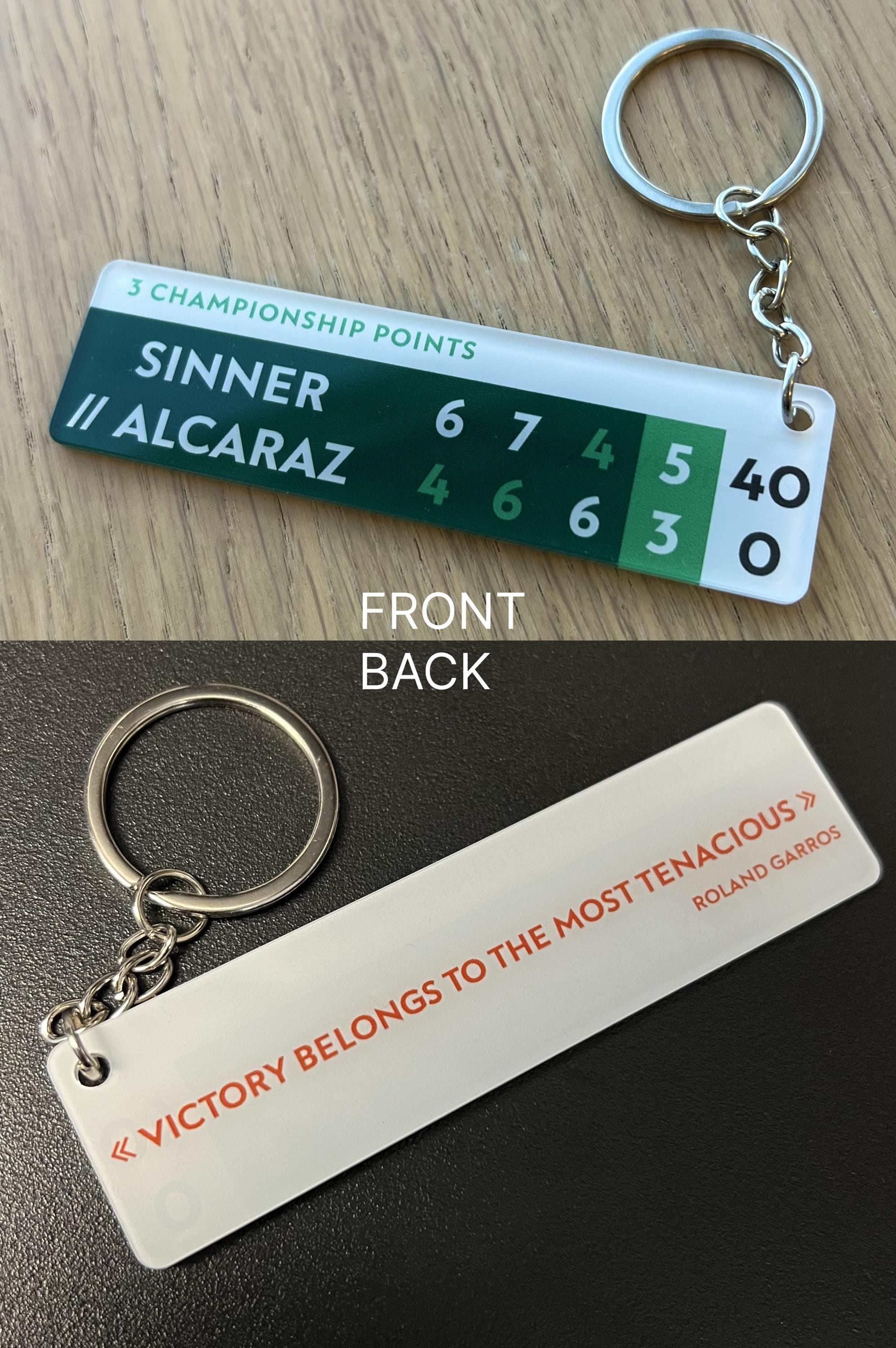 Keychain of Roland Garros 2025 Final (alcaraz Vs Sinner) - Etsy