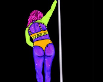 Pole Dancer Wand Kunst Printable 8x10 hoher Auflösung