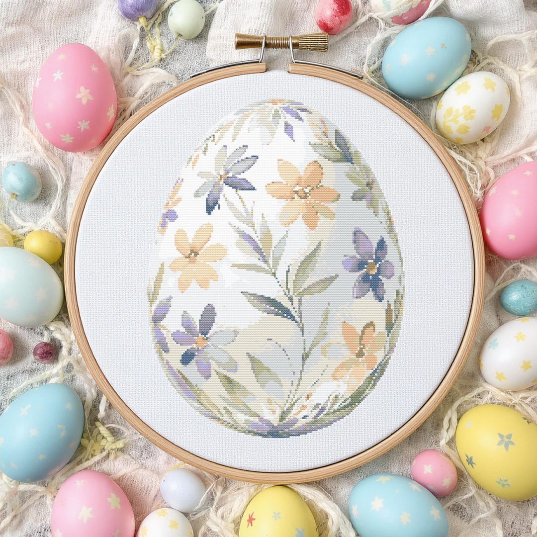 Easter Egg Digital Cross Stitch Pattern PDF, Instant Download, Pattern ...