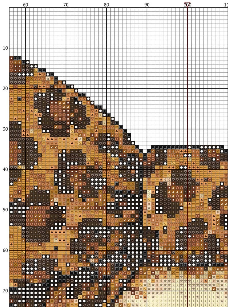 Leopard Bow Skull Halloween Digital Cross Stitch Pattern PDF - Etsy