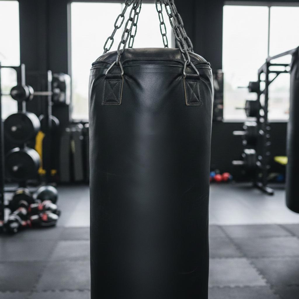 Professional Black Genuine-Leather Punching-Bag - Heavy-Duty Boxing-Bag for MMA, Kickboxing & Muay-Thai - Unfilled Home-Gym Equipment