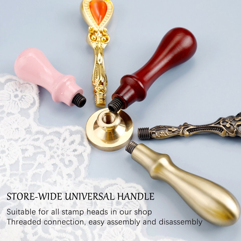 Paper, Party &amp; Kids fire lacquer seal copper head universal handle Fire lacquer seal handle ...