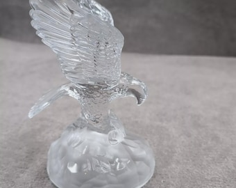 Vintage Crystal Bald Eagle Glass America Eagle