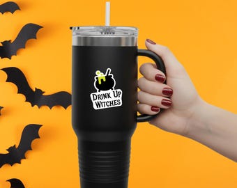 Trinkt auf, Hexen! Halloween-Aufkleber