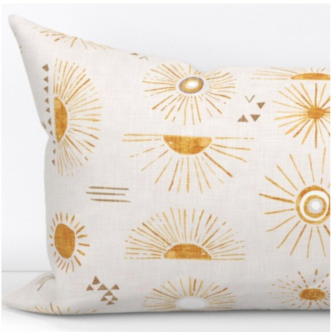 Golden Sunrise Pillows Texture Suns Sundown Print Etsy