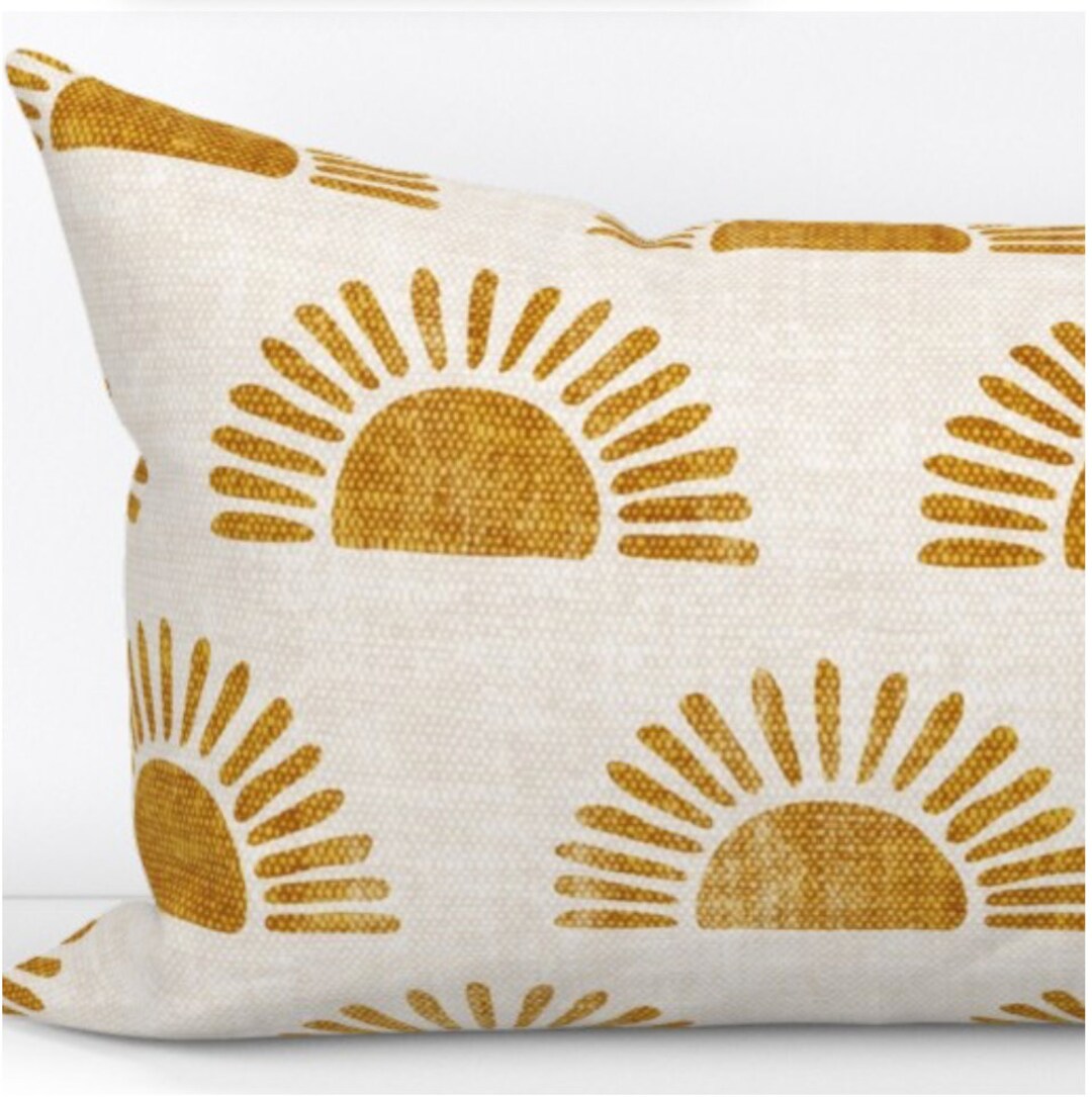 Golden Sunrise Pillows Texture Suns Sundown Print Etsy