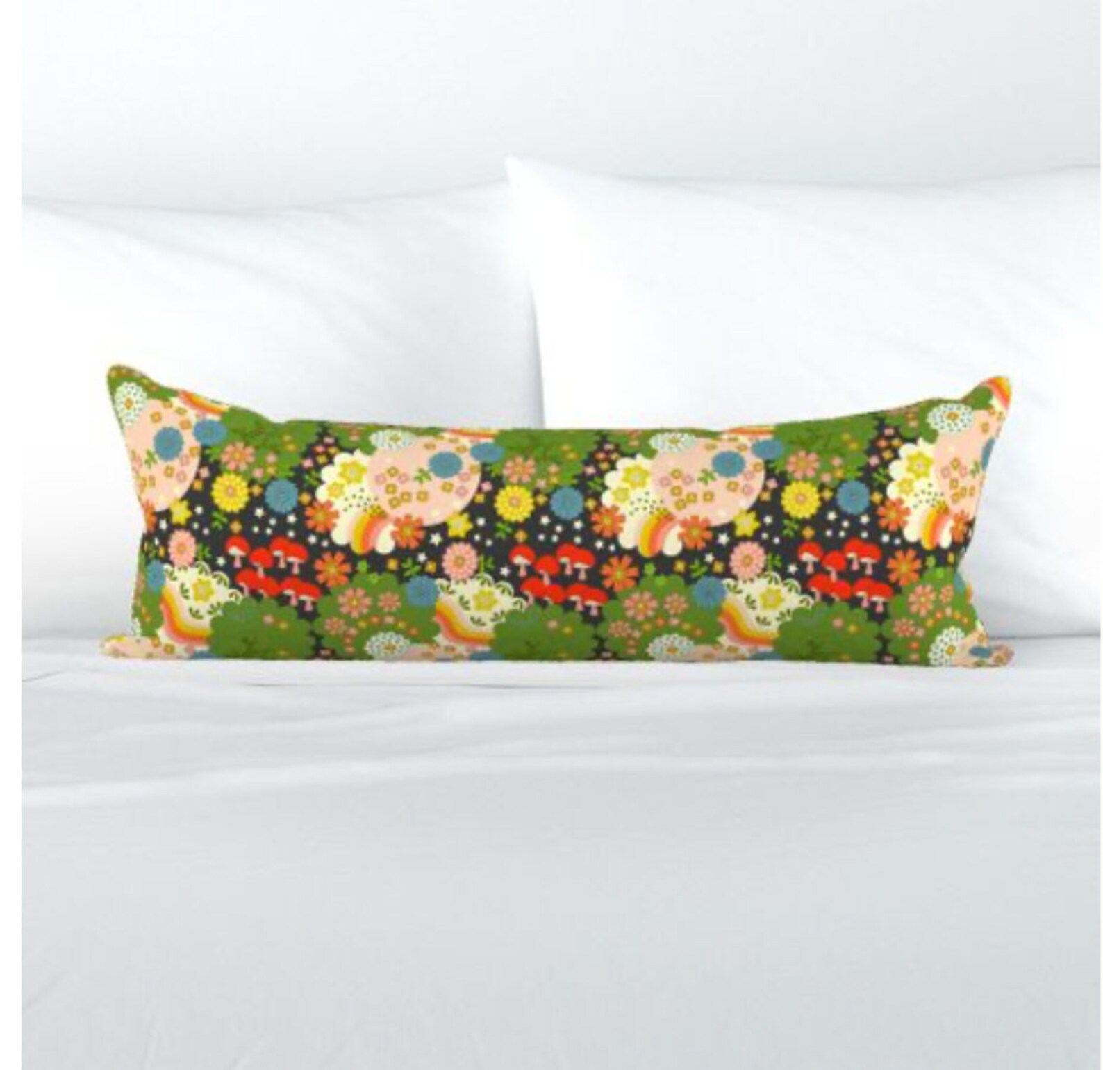 Mod Retro Floral Accent Pillow 1950's 60's 70's - Etsy