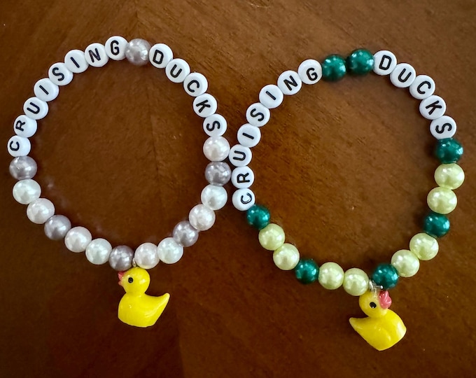 Custom Cruise Yellow Duck stretch bead Bracelet
