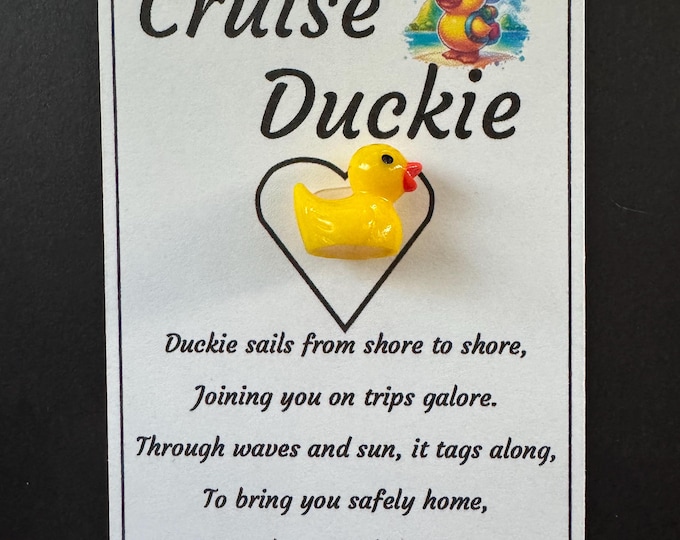 Featured listing image: Cruise Duckie Card, Cabin Gift Exchange, Good Luck Charm, Safe Travels Bonus